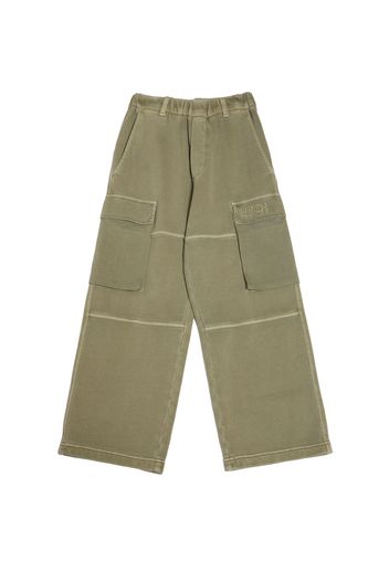 Pantaloni Cargo In Gabardina Di Cotone