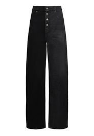 Bicolor Straight Denim Jeans