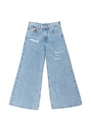 Jeans Larghi In Denim Di Cotone