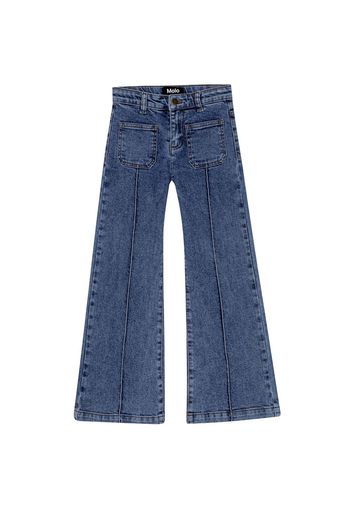 Pantaloni In Denim Di Cotone Stretch