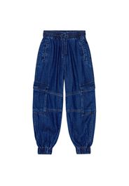 Pantaloni Cargo In Denim Di Misto Viscosa