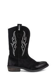 Tall Suede Cowboy Boots