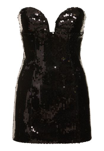 Sequined Sweetheart Mini Dress