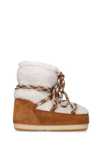 Stivali Bassi Icon In Shearling E Camoscio