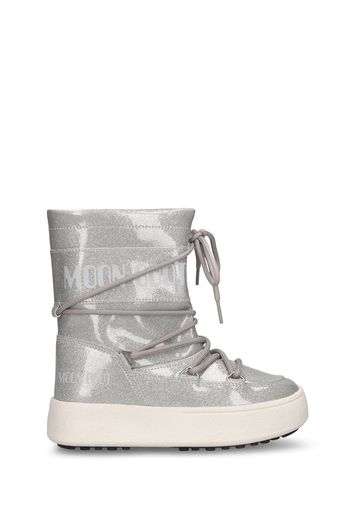 Nylon Glitter Ankle Snow Boots