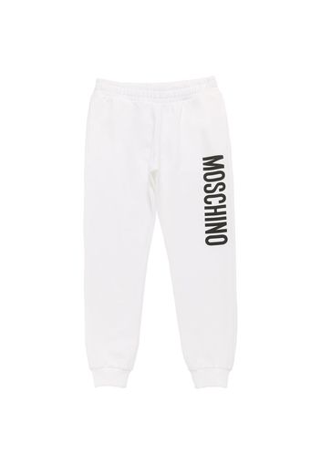 Pantaloni In Felpa Di Cotone Con Logo