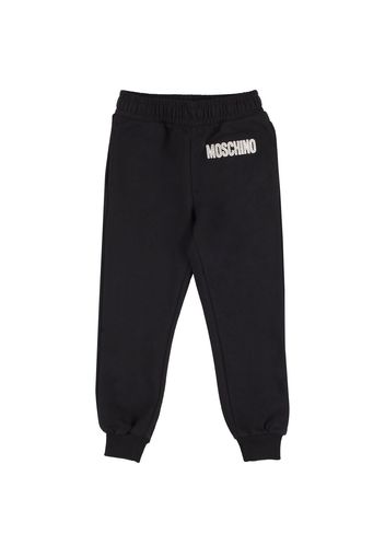 Pantaloni In Felpa Di Cotone Con Logo