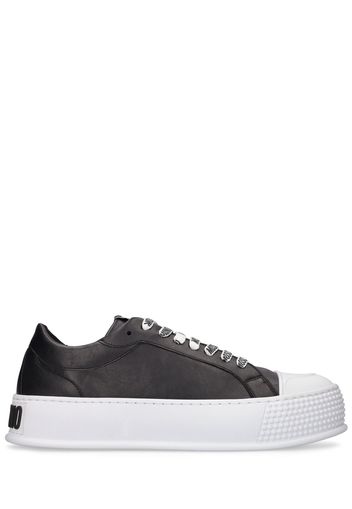 Sneakers Low Top In Similpelle Con Logo