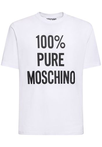 T-shirt 100% Pure Moschino In Cotone