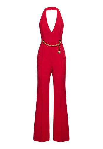 Viscose Envers Satin Halter Jumpsuit