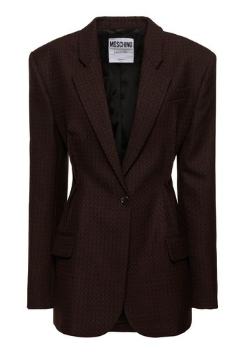 Blazer Monopetto In Lana Jacquard