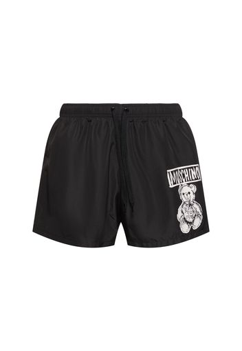 Shorts Mare Con Stampa Logo