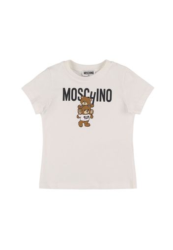 T-shirt In Jersey Di Cotone Stampato