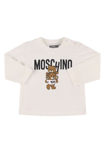 T-shirt In Jersey Di Cotone Con Stampa