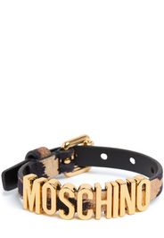 Bracciale In Pelle Scamosciata E Logo