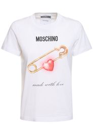 T-shirt In Jersey Di Cotone Stampato