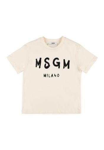 T-shirt In Jersey Di Cotone Con Logo