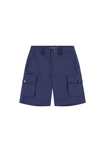 Shorts Cargo In Gabardina Di Cotone