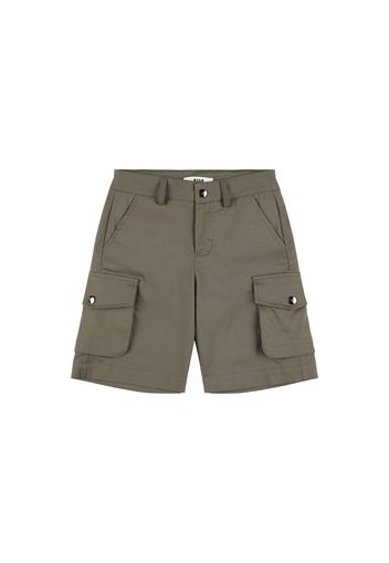 Shorts Cargo In Gabardina Di Cotone