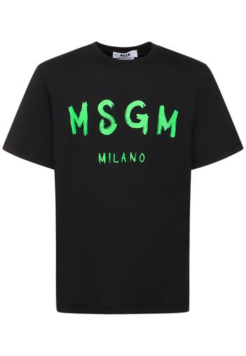 T-shirt In Jersey Di Cotone Con Logo