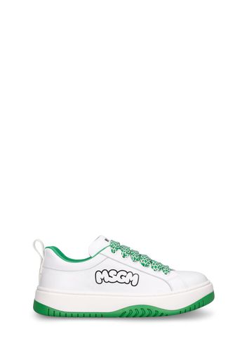 Sneakers In Pelle Con Logo