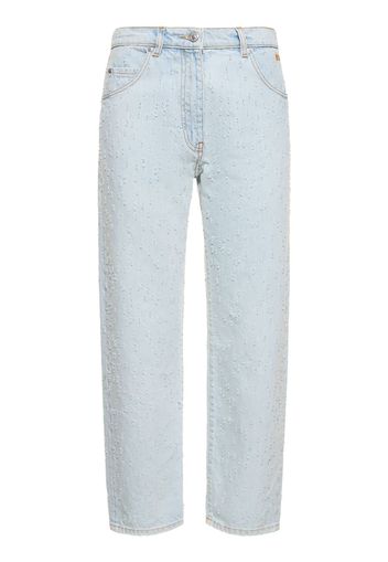 Jeans Cropped In Cotone