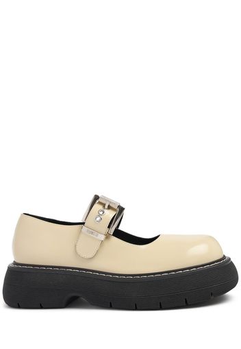 Scarpe Mary Jane Chunky In Pelle 40mm