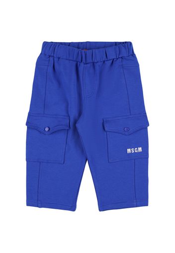 Pantaloni Cargo In Felpa Di Misto Cotone