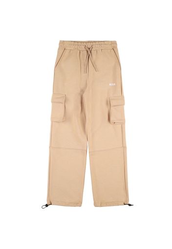 Pantaloni Cargo In Popeline Di Cotone