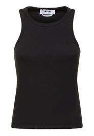 Tank Top In Cotone Stretch A Costine