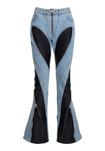 Jeans Skinny In Denim E Jersey / Zip