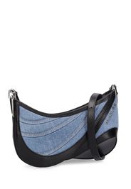 Borsa Spiral Curve In Pelle E Denim