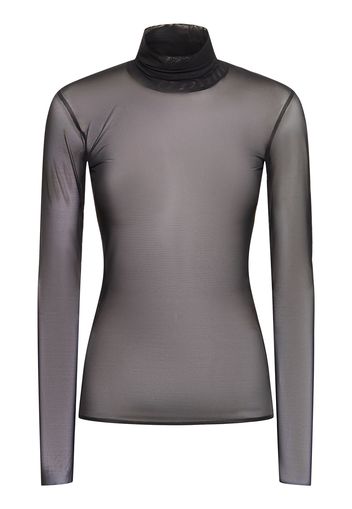 Misty Tulle Turtleneck Top