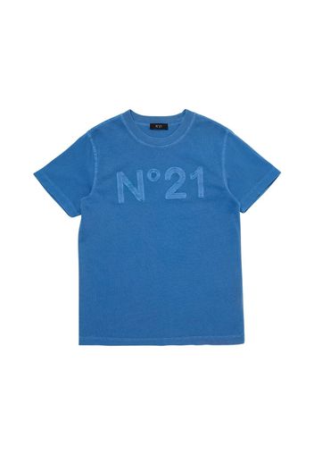 T-shirt In Jersey Di Cotone Con Logo