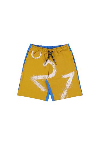 Shorts In Cotone Bicolor Con Logo