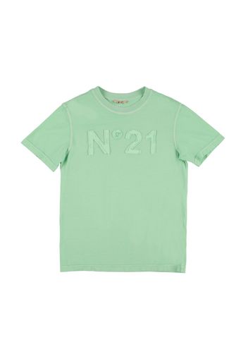 T-shirt In Jersey Di Cotone Con Logo