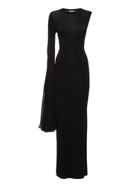 Asymmetrical Gown W/oversize Sleeve