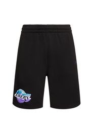 L.a. Lakers Printed Cotton Blend Shorts