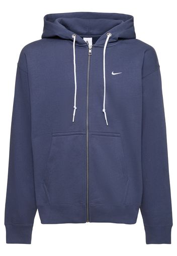 Solo Swoosh Cotton Blend Zip Hoodie