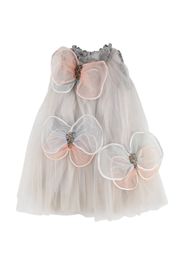 Tulle Dress W/ Butterfly Appliqués