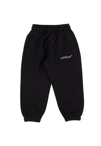 Pantaloni In Felpa Di Cotone Con Logo