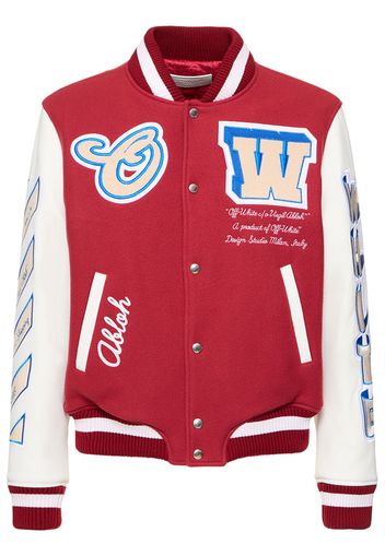 On The Go Leather Varsity Jacket