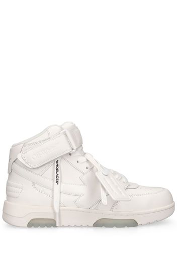 Sneakers Mid Top In Pelle 30mm