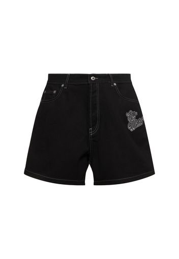 90s Logo Denim Cotton Shorts