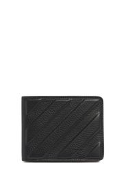 Diagonal Leather Bifold Wallet