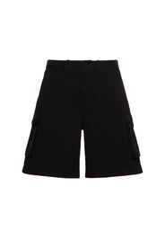 Shorts Cargo In Tela Di Cotone