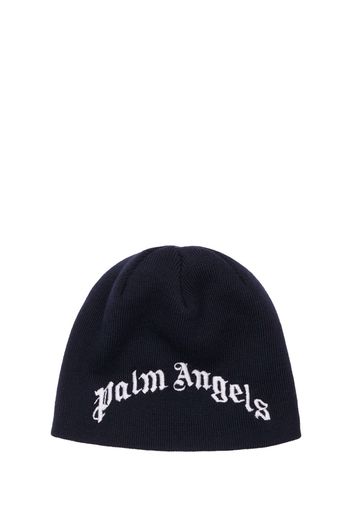 Cappello Beanie In Lana Con Logo