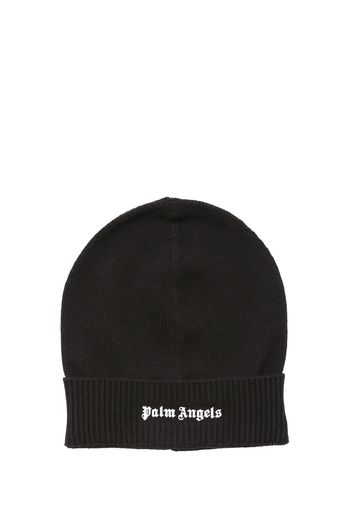 Cappello Beanie In Misto Cotone Con Logo