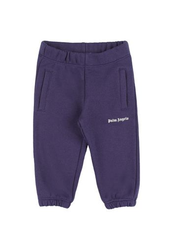 Pantaloni In Felpa Di Cotone Con Logo