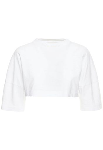 T-shirt Oversize Cropped Con Logo